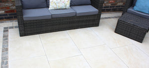 Open image in slideshow, Classic Cream - Travetine style finish - Large Format Porcelain Tile
